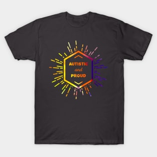 Autistic and proud  (watercolor, light) T-Shirt